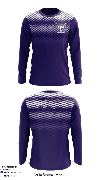 Lehi High School Cross Country 15584500 Long Sleeve Performance Shirt - 1