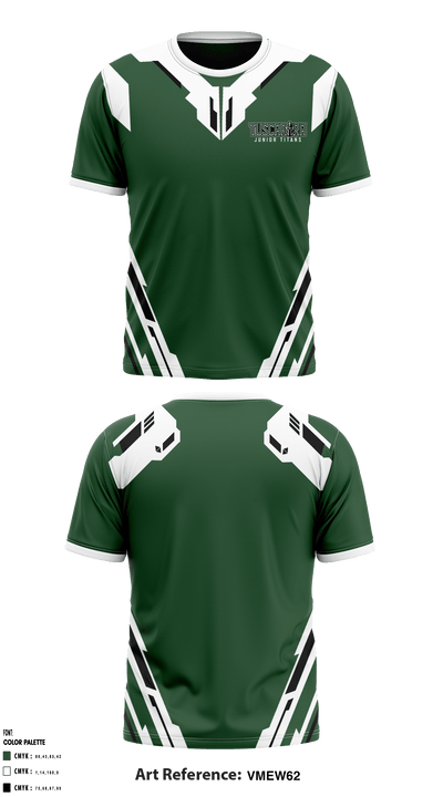 Tuscarora jr Titans football 49494203 Short Sleeve Performance Shirt - 1
