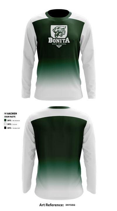 Bonita High School Water Polo 51477086 Long Sleeve Performance Shirt - 1