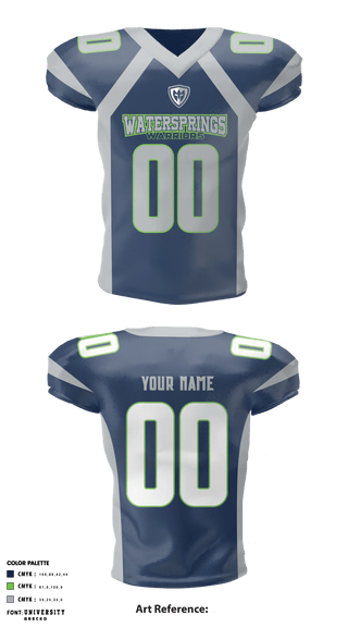 Football Jersey, Watersprings School High School Football, Football, Teamtime, Team time, sublimation, custom sports apparel, team uniforms, spirit wear, spiritwear, sports uniforms, custom shirts, team store, custom team store, fundraiser sports, apparel fundraiser