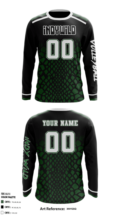 Indy Wild Volleyball 47140100 Long Sleeve Performance Shirt - 7