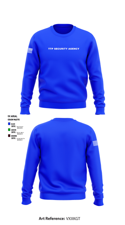 TTP Security Agency 5423198 Crew Neck Sweatshirt - 1