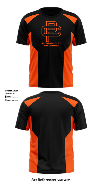 Putnam City High School Swimming 28895365 Short Sleeve Performance Shirt - 1