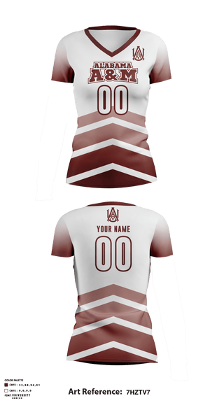 Women's Short Sleeve Vneck Shirt, Alabama A & M Volleyball, Women's Volleyball, Teamtime, Team time, sublimation, custom sports apparel, team uniforms, spirit wear, spiritwear, sports uniforms, custom shirts, team store, custom team store, fundraiser sports, apparel fundraiser