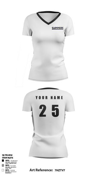 Women's Short Sleeve Vneck Shirt, Slammers FP, Softball, Teamtime, Team time, sublimation, custom sports apparel, team uniforms, spirit wear, spiritwear, sports uniforms, custom shirts, team store, custom team store, fundraiser sports, apparel fundraiser