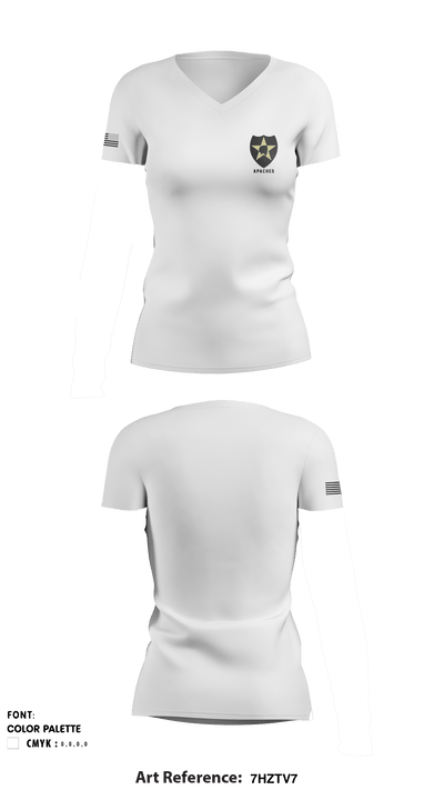 Apaches 2801313 Women's Short Sleeve V-neck Shirt - 1