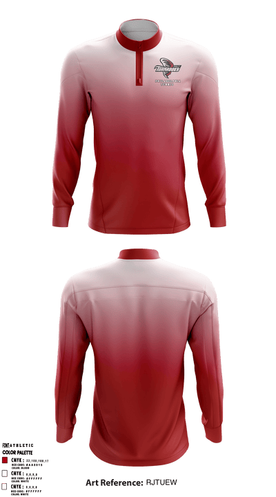 Philadelphia High School Tennis 70966152 Quarter Zip Jacket - 1