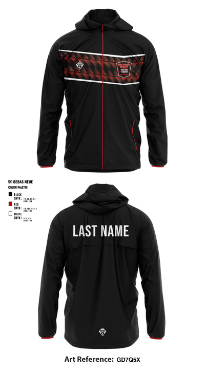 CORE Soccer Academy 59941273 Zip Hooded Windbreaker - 1