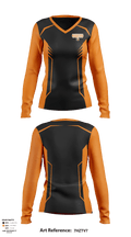 Portage Northern High School volleyball 84298477 Women's Long Sleeve V-neck Shirt - 1