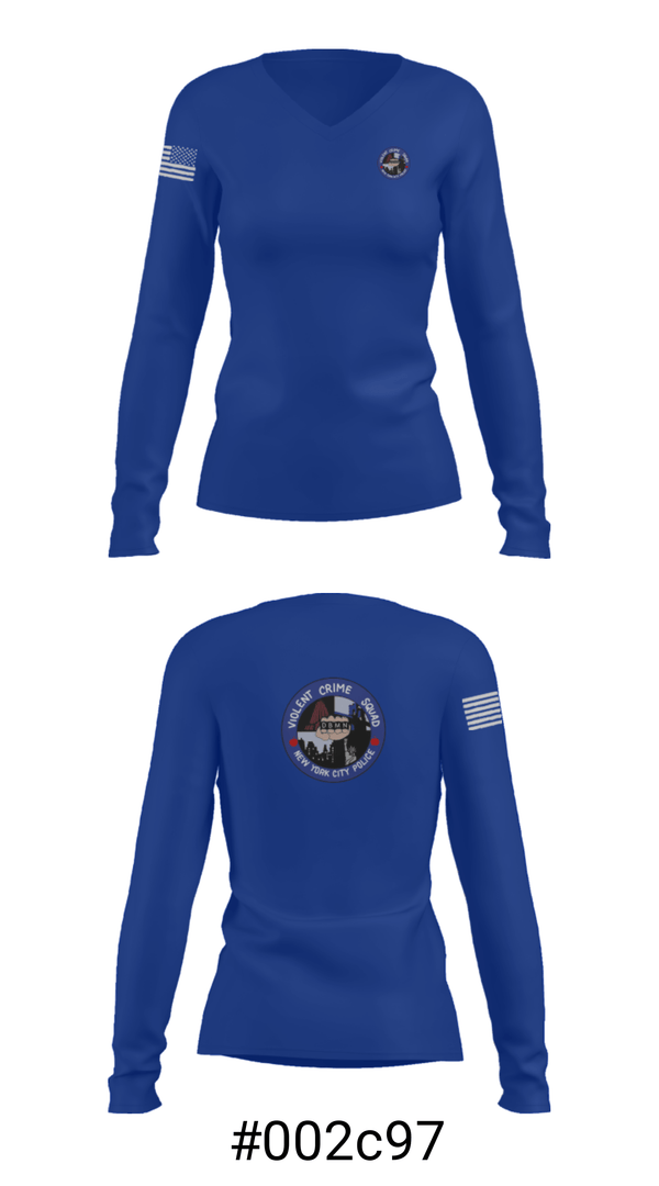 Women's Long Sleeve Vneck Shirt, , Police, Teamtime, Team time, sublimation, custom sports apparel, team uniforms, spirit wear, spiritwear, sports uniforms, custom shirts, team store, custom team store, fundraiser sports, apparel fundraiser