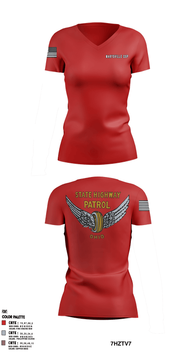 Marysville OSP 15211682 Women's Short Sleeve V-neck Shirt - 1