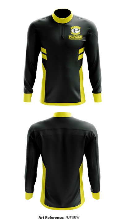 Placer High School Wrestling 12287090 Quarter Zip Jacket - 1