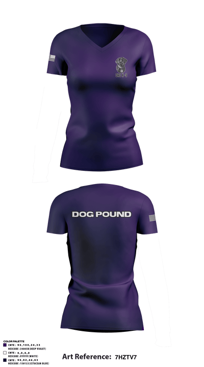 CRC K-9 60223818 Women's Short Sleeve V-neck Shirt - 1