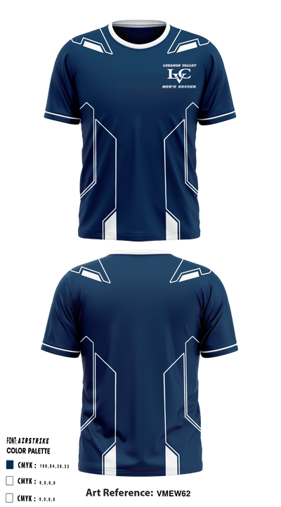 Lebanon Valley College Soccer 8471507 Short Sleeve Performance Shirt - 1