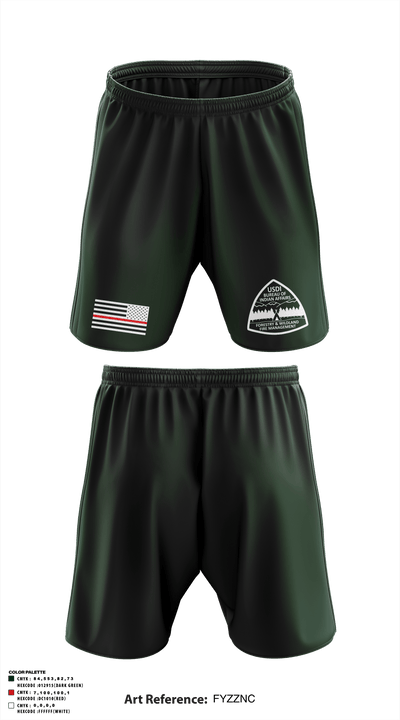 Wind River Agency Fire & Forestry 75939115 Athletic Shorts With Pockets - 1