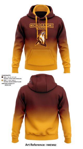Hoodie, Cinco Ranch Junior High School Tennis, Tennis, Teamtime, Team time, sublimation, custom sports apparel, team uniforms, spirit wear, spiritwear, sports uniforms, custom shirts, team store, custom team store, fundraiser sports, apparel fundraiser