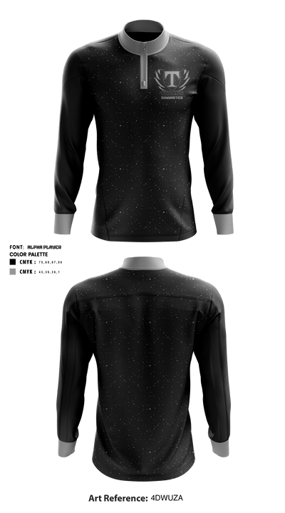 Dominion High School Gymnastics 4525189 Quarter Zip Jacket - 1