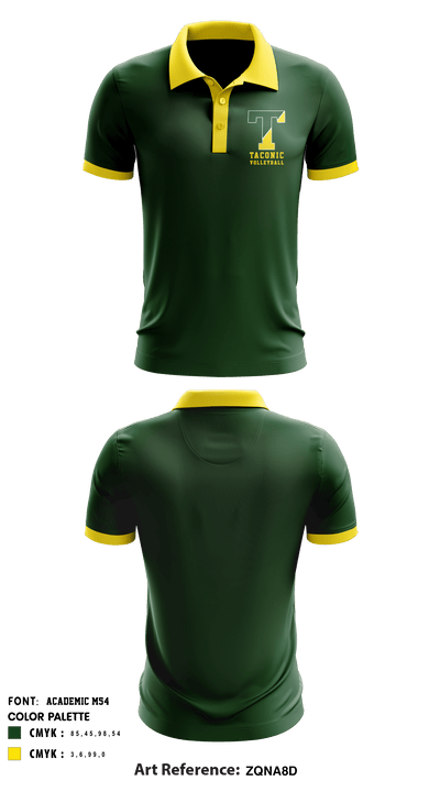 Taconic High School Volleyball 26091009 Short Sleeve Performance Polo - 1