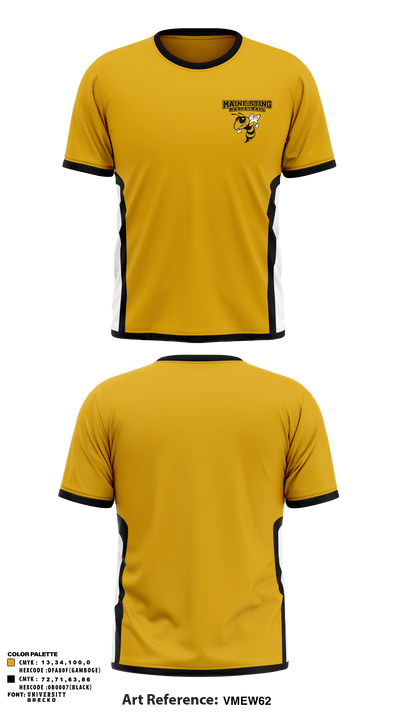 Maine Sting Basketball 4020833 Short Sleeve Performance Shirt - 1