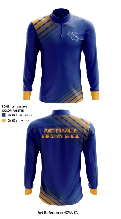 Quarter Zip Jacket, Factoryville Christian School, School Spirit Store, Teamtime, Team time, sublimation, custom sports apparel, team uniforms, spirit wear, spiritwear, sports uniforms, custom shirts, team store, custom team store, fundraiser sports, apparel fundraiser