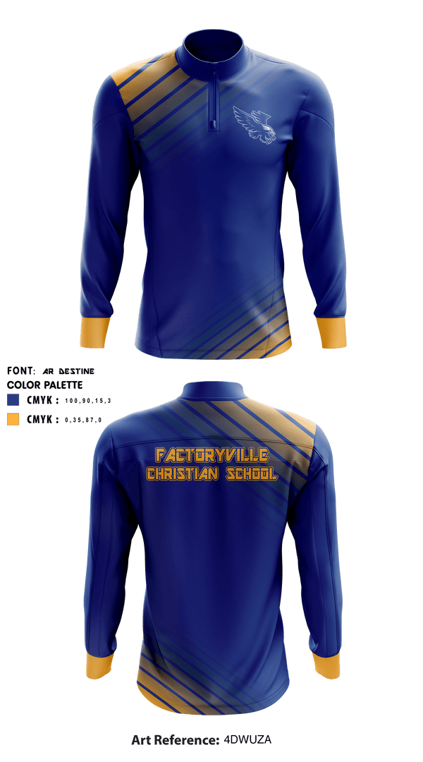 Quarter Zip Jacket, Factoryville Christian School, School Spirit Store, Teamtime, Team time, sublimation, custom sports apparel, team uniforms, spirit wear, spiritwear, sports uniforms, custom shirts, team store, custom team store, fundraiser sports, apparel fundraiser