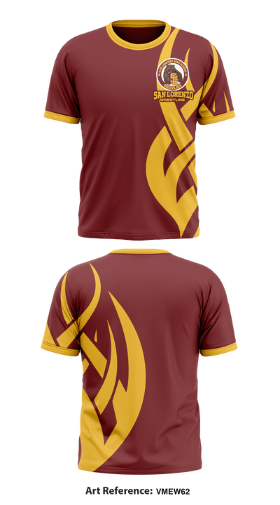 San Lorenzo High School wrestling 29687486 Short Sleeve Performance Shirt - 2