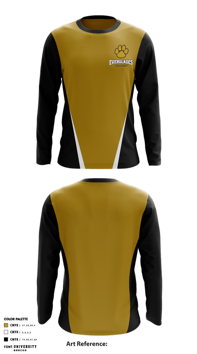 Everglades Preparatory Academy Football 554992 Long Sleeve Performance Shirt - 1