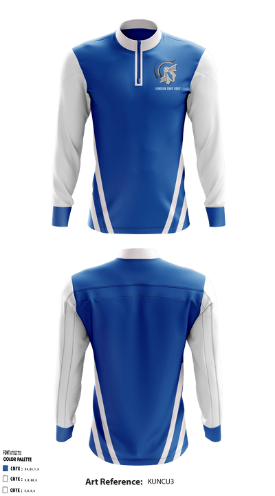 Lincoln East High School Golf 21095734 Quarter Zip Jacket - 1