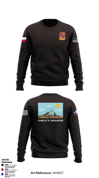 Crusaders 1/133rd FA 56474981 Crew Neck Sweatshirt - 3