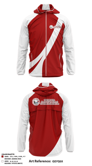 Windbreaker, Minnesota State High School Coaches Association, Spirit Store, Teamtime, Team time, sublimation, custom sports apparel, team uniforms, spirit wear, spiritwear, sports uniforms, custom shirts, team store, custom team store, fundraiser sports, apparel fundraiser