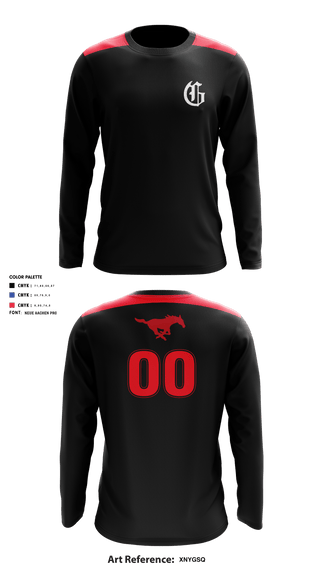 Long Sleeve Rash Guard Shirt, Grapevine Mustangs - 11U, Baseball, Teamtime, Team time, sublimation, custom sports apparel, team uniforms, spirit wear, spiritwear, sports uniforms, custom shirts, team store, custom team store, fundraiser sports, apparel fundraiser