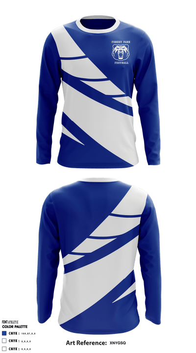 Forest Park High School Football 86634830 Long Sleeve Performance Shirt - 1