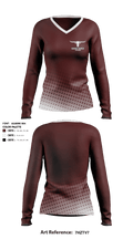 George Ranch High School Swimming 18694382 Women's Long Sleeve V-neck Shirt - 1