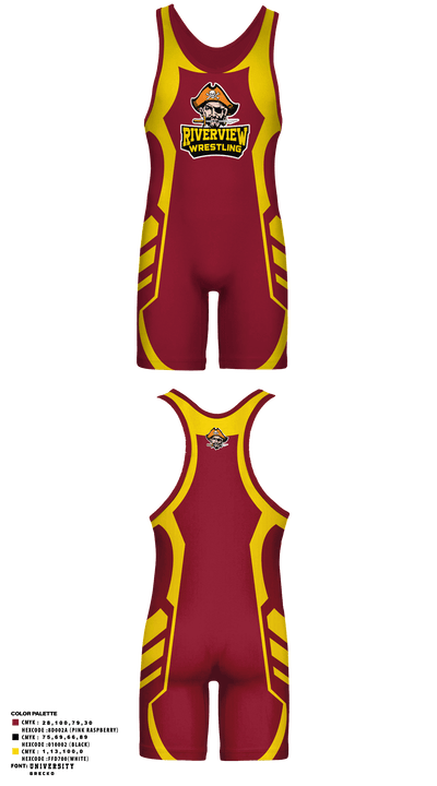 Riverview 97113639 Wrestling Singlet - 3
