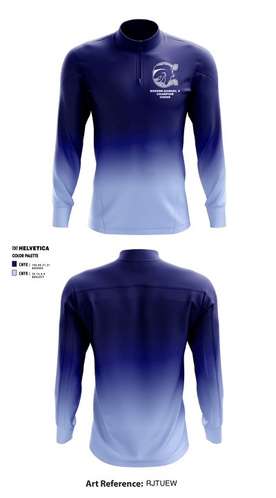 Boerne-Samuel V Champion High School Cheer 82768377 Quarter Zip Jacket - 1