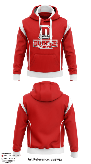 Hoodie, Durfee High School Cheer, , Teamtime, Team time, sublimation, custom sports apparel, team uniforms, spirit wear, spiritwear, sports uniforms, custom shirts, team store, custom team store, fundraiser sports, apparel fundraiser