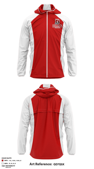 Windbreaker, Durfee High School Cheer, , Teamtime, Team time, sublimation, custom sports apparel, team uniforms, spirit wear, spiritwear, sports uniforms, custom shirts, team store, custom team store, fundraiser sports, apparel fundraiser