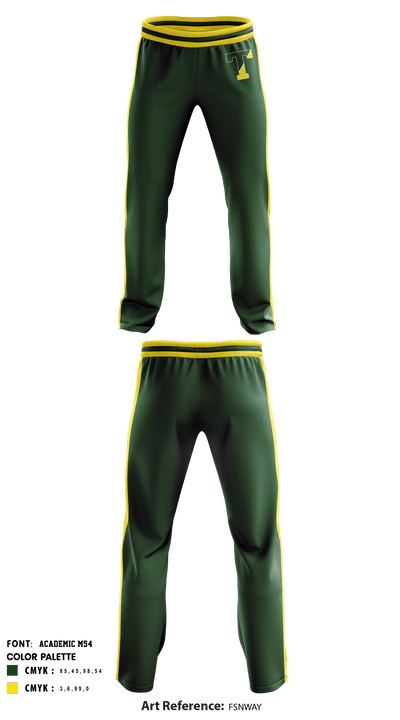 Taconic High School Volleyball 26091009 Sweatpants - 1
