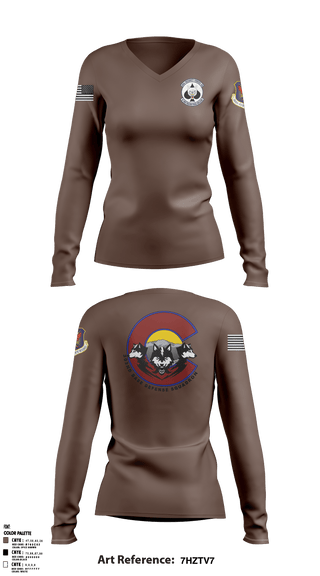 Women's Long Sleeve Vneck Shirt, , Air Force, Teamtime, Team time, sublimation, custom sports apparel, team uniforms, spirit wear, spiritwear, sports uniforms, custom shirts, team store, custom team store, fundraiser sports, apparel fundraiser