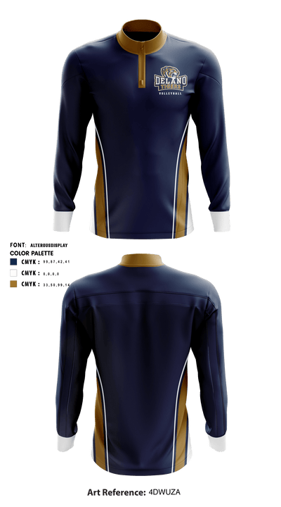 Delano High School Volleyball 14808465 Quarter Zip Jacket - 1