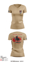 B Troop 6-6 CAV 27154728 Women's Short Sleeve V-neck Shirt - 5