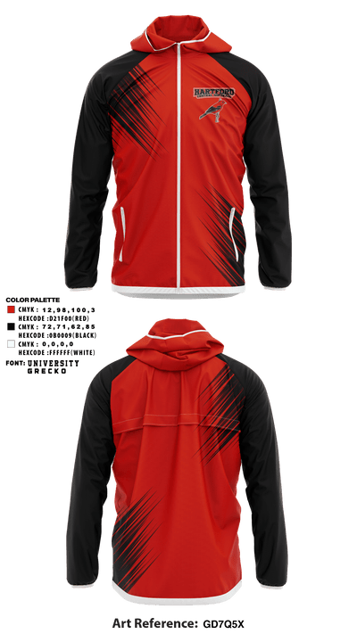 Hartford Central High School Softball 18545716 Windbreaker - 1