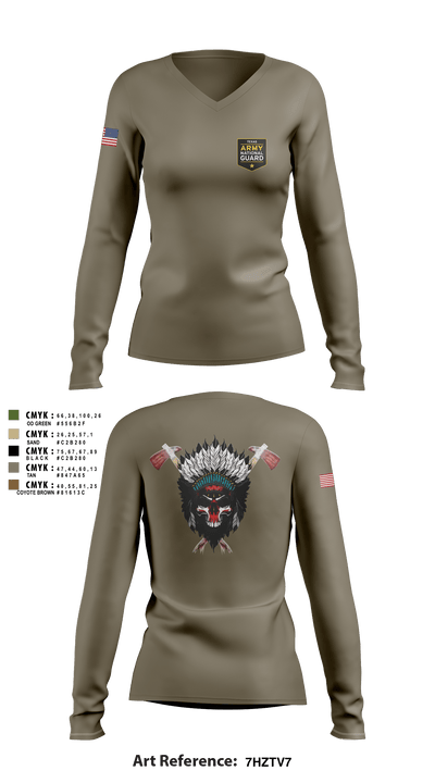 Apache 10748553 Women's Long Sleeve V-neck Shirt - 6