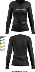 Venom Sports Training 59845358 Women's Long Sleeve V-neck Shirt - 10