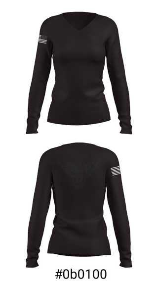 Women's Long Sleeve Vneck Shirt, , Police, Teamtime, Team time, sublimation, custom sports apparel, team uniforms, spirit wear, spiritwear, sports uniforms, custom shirts, team store, custom team store, fundraiser sports, apparel fundraiser