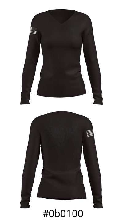 KCSO Motor Unit 69838085 Women's Long Sleeve V-neck Shirt - 37