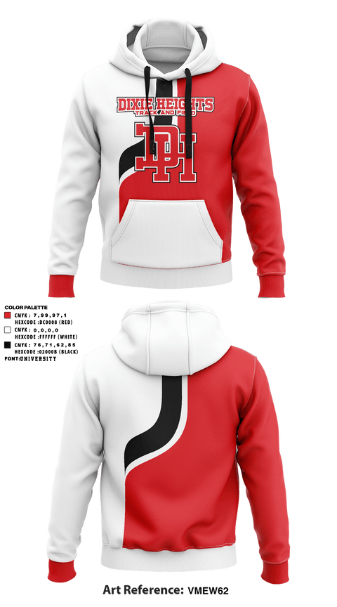 Hoodie, Dixie Heights High School track, Track & Field, Teamtime, Team time, sublimation, custom sports apparel, team uniforms, spirit wear, spiritwear, sports uniforms, custom shirts, team store, custom team store, fundraiser sports, apparel fundraiser