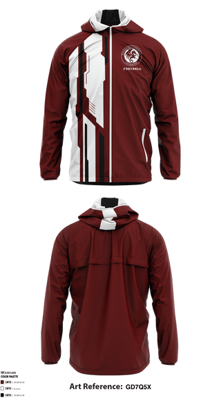 Windbreaker, Durham Middle School Football, Football, Teamtime, Team time, sublimation, custom sports apparel, team uniforms, spirit wear, spiritwear, sports uniforms, custom shirts, team store, custom team store, fundraiser sports, apparel fundraiser