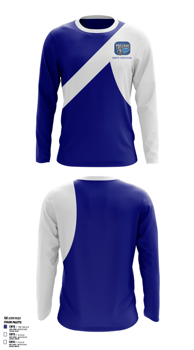 Orland Trojans Football 73978203 Long Sleeve Performance Shirt - 1