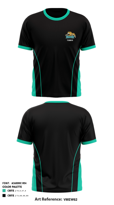 Glen Allen High School Tennis 78396465 Short Sleeve Performance Shirt - 2